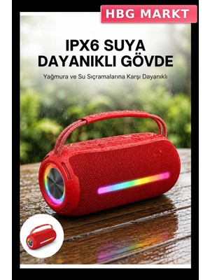 HBG Markt Çift Sürücülü Bluetooth Hoparlör 20W Rms ve 90DB Ses
