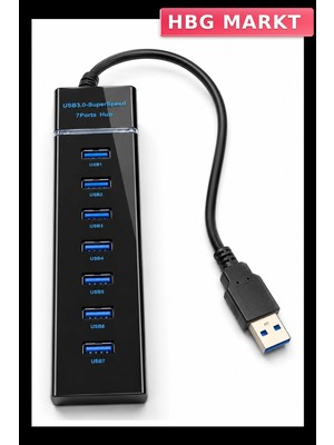 HBG Markt 7 Port USB Hub 3.0 Yüksek Hızlı Veri Aktarımı