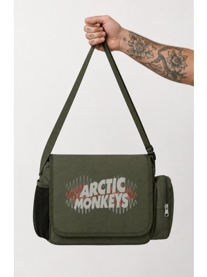 Fuddy Moda Unisex Rock Band Arctic Monkeys Baskılı Postacı Çantası
