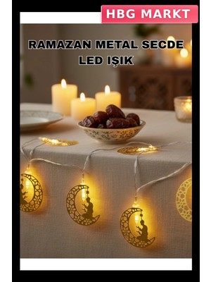 HBG Markt Ramazan LED Peri Işığı Secde Eden Adam Figürlü Dekoratif