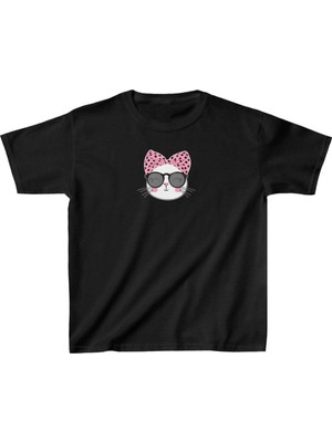 Tarz Yeri Unisex Çocuk Baskılı T-Shirt - Siyah
