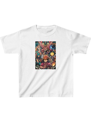 Tarz Yeri Unisex Çocuk Baskılı T-Shirt - Beyaz