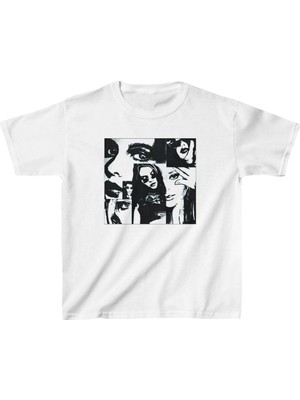Tarz Yeri Unisex Çocuk Baskılı T-Shirt - Beyaz