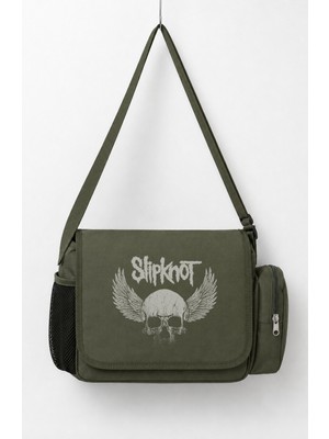 Fuddy Moda Unisex Rock Band Slipknot Baskılı Postacı Çantası
