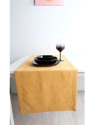 Goccia Home 2'li Kadife Dokulu Runner Sarı