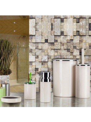 Asitan Prima Nova, Primanova Lenox 5'li Banyo Aksesuar Set - Bej, EVİDEA7029