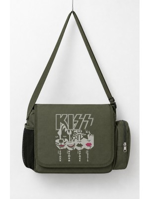 Fuddy Moda Unisex Rock Band Kiss Members Baskılı Postacı Çantası