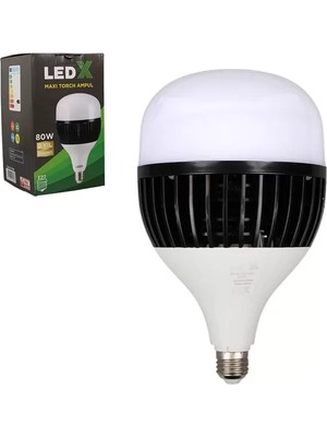 Canarino Ledx AL-TH80 Akım Korumalı 80 Watt 7200 Lümen E27 Beyaz Maxi Kristal Torch LED Ampul