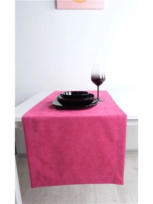 Goccia Home 2'li Kadife Dokulu Runner Fuşya