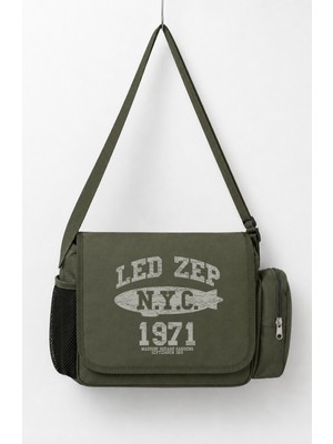 Fuddy Moda Unisex Rock Band LED Zeppelin LED Zep 1971 Baskılı Postacı Çantası