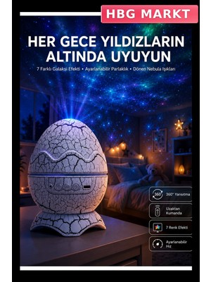 HBG Markt Dinozor Yumurtası Tasarımlı Uzay Projektörü