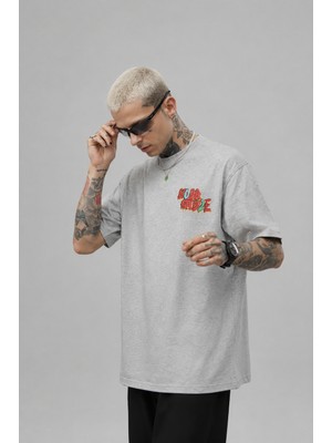 Blow Up Future Gen Style Gri Oversize Erkek T-Shirt 141669