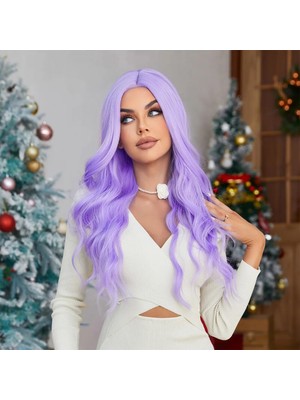 Melonika Su Daalı Açık Mor Tül Peruk