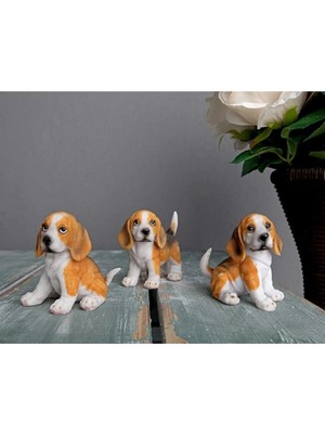Moontime Alaçatı Pretty 3'lü Köpek Biblo 4x7 cm