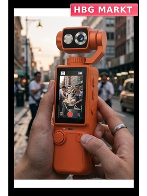 HBG Markt Gimbal Kamera: 4K Video Kaydı ve 180° Dönen Lens