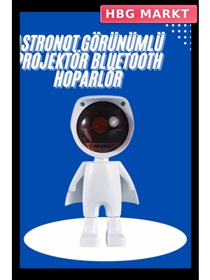 HBG Markt Mey Ithalat® Astronot Işık Projektörü Gökkuşağı Projeksiyon Gece Lambası Hediyelik