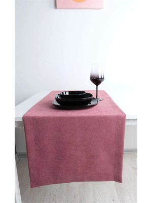 Goccia Home 2'li Kadife Dokulu Runner Gül Kurusu