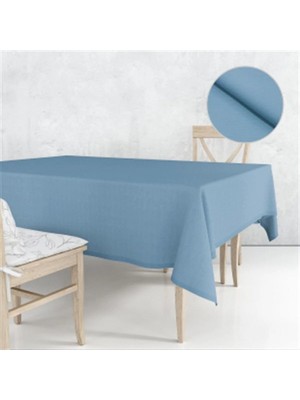 Goccia Home Kuş Gözü Desenli Masa Örtüsü 150CM x 220CM Aqua Mavi Aqua Mavi