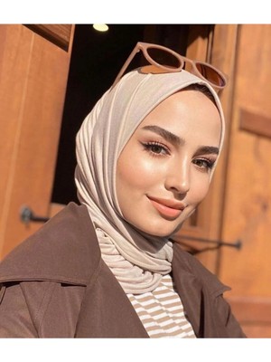 Moontime Alaçatı Tesettür Penye Şal Hijap Modeli