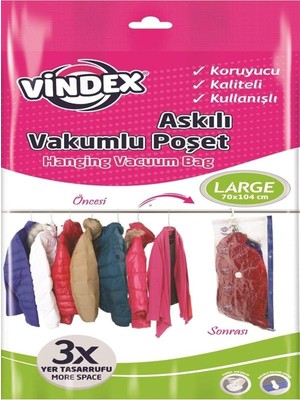 Asitan Forbest Leva Vindex Askılı Vakumlu Hurc 70 x 104 cm Vakumlu Poşet Large