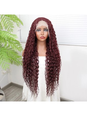 Melonika Afro Daa Kızıl Kahve Fiber Sen Tül Peruk