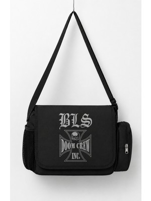 Fuddy Moda Unisex Rock Band Black Label Society Doom Crew Baskılı Postacı Çantası