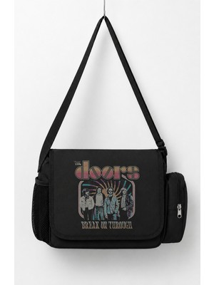 Fuddy Moda Unisex Rock Band The Doors Break On Through Baskılı Postacı Çantası