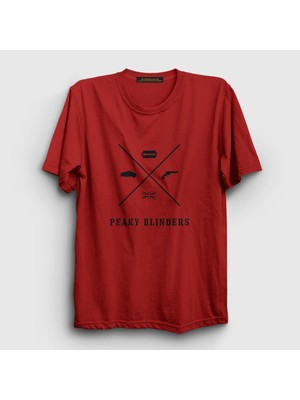 Presmono Unisex Kırmızı Items Peaky Blinders T-Shirt