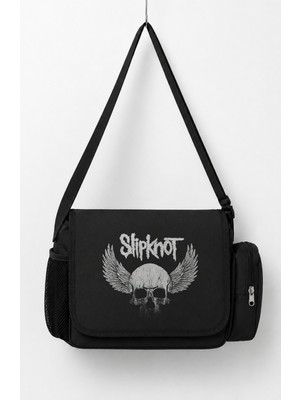 Fuddy Moda Unisex Rock Band Slipknot Baskılı Postacı Çantası