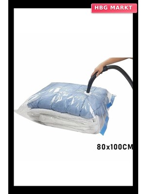 HBG Markt 80X100 Xxl Vakumlu Poşet Hurç Bag