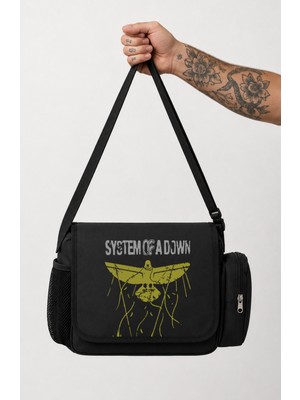Fuddy Moda Unisex Rock Band System Of A Down Baskılı Postacı Çantası
