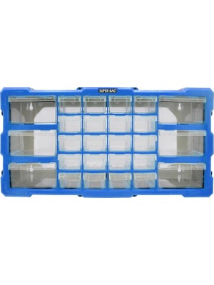 Asitan Süper Bag 26'li Mono Blok Çekmece Seti Hobby Organizer Seti Monoblok Çekmece Vida Dübel Kutusu T