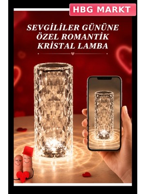 HBG Markt Kristal Masa Lambası 3D Kesim Akrilik Tasarım
