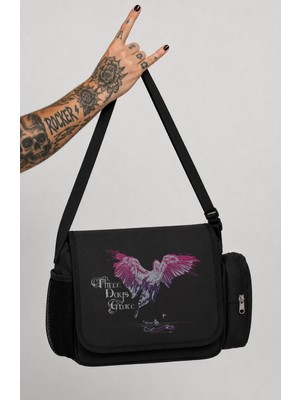 Fuddy Moda Unisex Rock Band Three Days Grace Baskılı Postacı Çantası