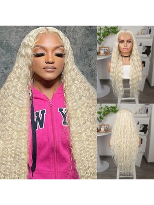 Melonika Platin Uzun Afro Daa Fiber Sen Tül Peruk