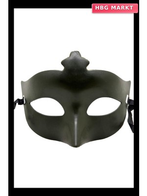 HBG Markt Haki Yeşil Renk Masquerade Kostüm Partisi Venedik Balo Maskesi (5647)