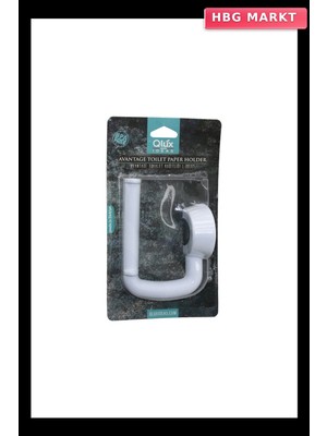 HBG Markt Qlux L-00107 Avantage Tuvalet Kağıtlık Beyaz Plastik Yapışkanlı Vidalı Mont