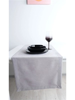 Goccia Home 2'li Kadife Dokulu Runner Açık Gri