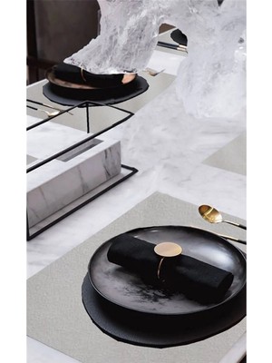 Goccia Home 6'lı Kadife Dokulu Servis Peçetesi Açık Krem