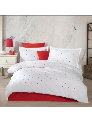 Melonika Çift Kişilik Poplin Premium Nakışlı Nev Lubow Beyaz 8698499179899