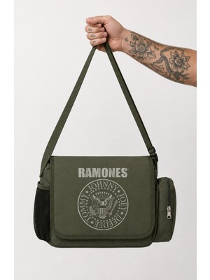Fuddy Moda Unisex Rock Band Ramones Names Of The Members Baskılı Postacı Çantası