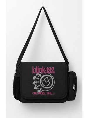 Fuddy Moda Unisex Rock Band BLINK-182 One More Time Baskılı Postacı Çantası