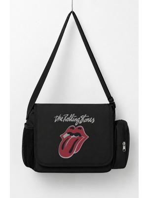 Fuddy Moda Unisex Rock Band The Rolling Stones Baskılı Postacı Çantası