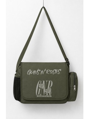 Fuddy Moda Unisex Rock Band Guns N Roses Gnr Appetite For Destruction Baskılı Postacı Çantası