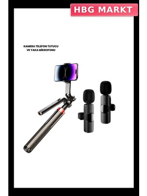 HBG Markt Mey Ithalat® NPL2S Tripot +K11 Yaka Mikrofonu Set
