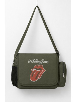 Fuddy Moda Unisex Rock Band The Rolling Stones Baskılı Postacı Çantası