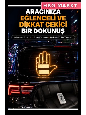 HBG Markt Mey Ithalat® Uzaktan Kumandalı Çok Fonksiyonlu Araç LED Işığı