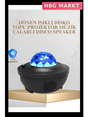 HBG Markt Mey Ithalat® Bluetooth & USB Müzik Çalar Gece Lambası – 50 m² Kapsama, Uzaktan Kumanda