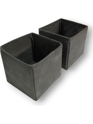 Asitan Antrasit 2'li Çekmece Içi Düzenleyici Organizer Set - Çok Amaçlı Dolap Içi Kutu Seti (13 *