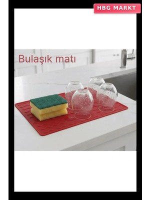 HBG Markt Silikon Bulaşık Kurulama Matı 30X40 cm Gıdaya Uygun